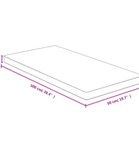 Tischplatte 50x100x4 cm Bambus