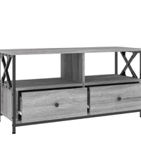 TV-Schrank Grau Sonoma 90x33x45 cm Holzwerkstoff & Eisen