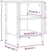 Schuhregal Schwarz 38x35x50 cm Holzwerkstoff