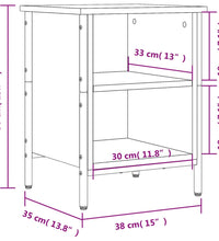 Schuhregal Sonoma-Eiche 38x35x50 cm Holzwerkstoff