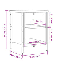 Schuhregal Braun Eichen-Optik 38x35x50 cm Holzwerkstoff