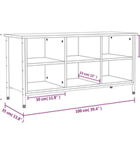 Schuhregal Schwarz 100x35x50 cm Holzwerkstoff