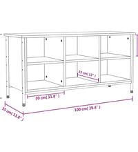 Schuhregal Sonoma-Eiche 100x35x50 cm Holzwerkstoff