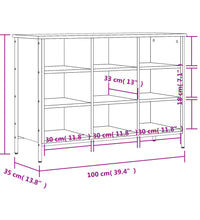 Schuhregal Schwarz 100x35x70 cm Holzwerkstoff