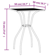 Gartentisch Anthrazit 50x50x72 cm Stahlgitter