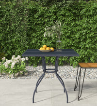 Gartentisch Anthrazit 80x80x72,5 cm Stahlgeflecht