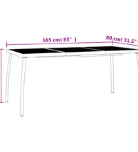 Gartentisch Anthrazit 165x80x72 cm Stahlgitter