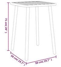 Gartentisch Anthrazit 50x50x71 cm Stahl