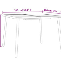 Gartentisch Anthrazit 100x100x71 cm Stahl