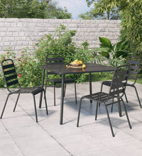 Gartentisch Anthrazit 100x100x71 cm Stahl