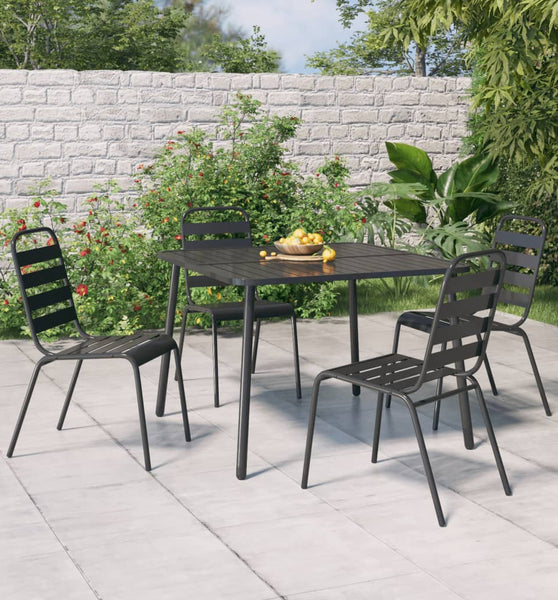 Gartentisch Anthrazit 100x100x71 cm Stahl