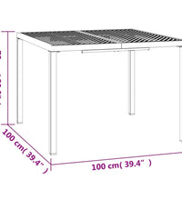 Gartentisch Anthrazit 100x100x72 cm Stahl