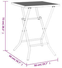 Gartentisch Klappbar Anthrazit 50x50x72 cm Stahlgitter