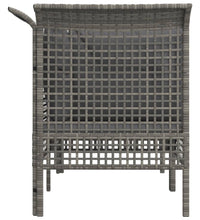 Garten-Ecksofas mit Kissen 2 Stk. Grau Poly Rattan