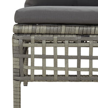 Garten-Ecksofas mit Kissen 2 Stk. Grau Poly Rattan