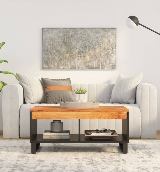 Couchtisch 90x50x40 cm Massivholz Akazie