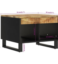 Couchtisch 55x50x40 cm Massivholz Mango