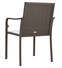 Gartenstühle mit Kissen 2 Stk. Braun 56x59x84 cm Poly Rattan