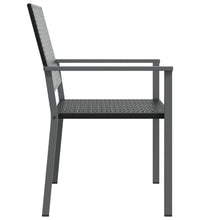 Gartenstühle 2 Stk. Schwarz 54x62,5x89 cm Poly Rattan