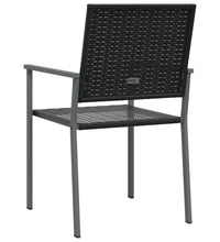 Gartenstühle 2 Stk. Schwarz 54x62,5x89 cm Poly Rattan