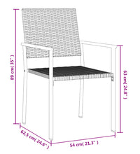 Gartenstühle 2 Stk. Schwarz 54x62,5x89 cm Poly Rattan