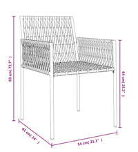 Gartenstühle mit Kissen 2 Stk. Braun 54x61x83 cm Poly Rattan