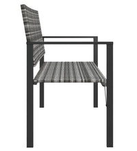 Gartenbank 2-Sitzer Grau Poly Rattan