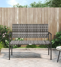 Gartenbank 2-Sitzer Grau Poly Rattan