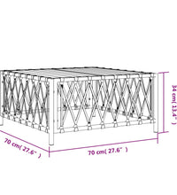 Gartentisch Anthrazit 70x70x34 cm Gewebe