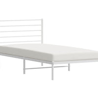 Metallbett ohne Matratze mit Kopfteil Weiß 75x190 cm