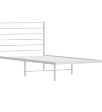 Metallbett ohne Matratze mit Kopfteil Weiß 75x190 cm