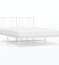 Bettgestell mit Kopfteil Metall Weiß 120x200 cm