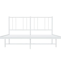 Bettgestell mit Kopfteil Metall Weiß 120x200 cm