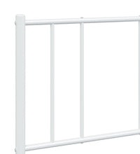 Bettgestell mit Kopfteil Metall Weiß 120x200 cm