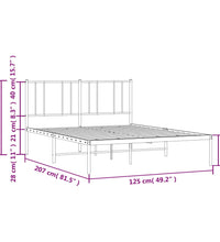 Bettgestell mit Kopfteil Metall Weiß 120x200 cm