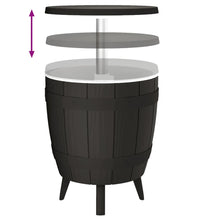 3-in-1 Tisch mit Eiskühler Schwarz Polypropylen