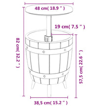 3-in-1 Tisch mit Eiskühler Schwarz Polypropylen
