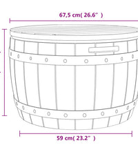 3-in-1 Gartenbox Schwarz Polypropylen