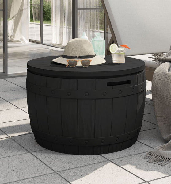 3-in-1 Gartenbox Schwarz Polypropylen