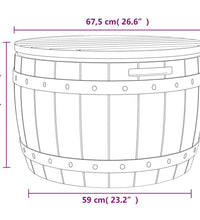 3-in-1 Gartenbox Hellbraun Polypropylen