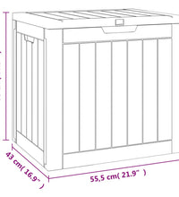 Gartenbox Grau 55,5x43x53 cm Polypropylen