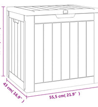 Gartenbox Schwarz 55,5x43x53 cm Polypropylen