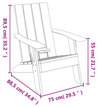 Adirondack-Gartenstuhl Hellbraun 75x88,5x89,5 cm Polypropylen