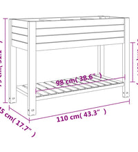 Hochbeet Hellbraun 110x45x79 cm Polypropylen