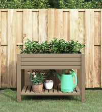 Hochbeet Hellbraun 110x45x79 cm Polypropylen