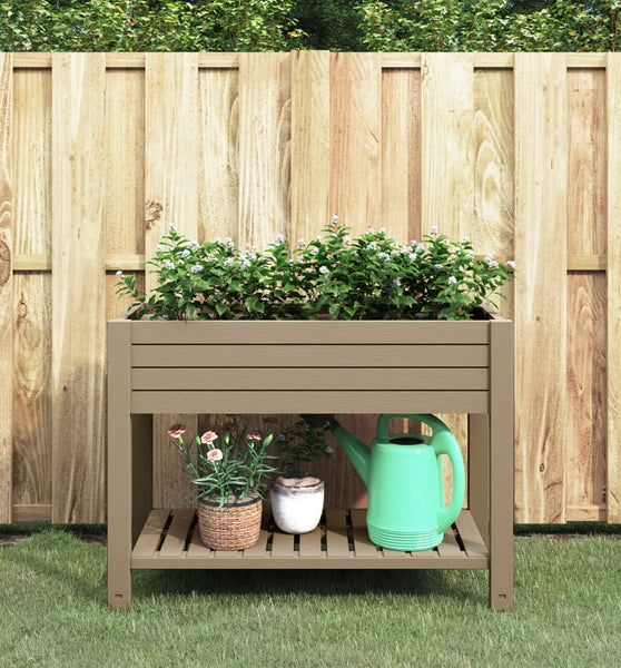 Hochbeet Hellbraun 110x45x79 cm Polypropylen