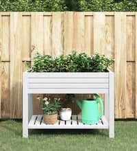 Hochbeet Weiß 110x45x79 cm Polypropylen