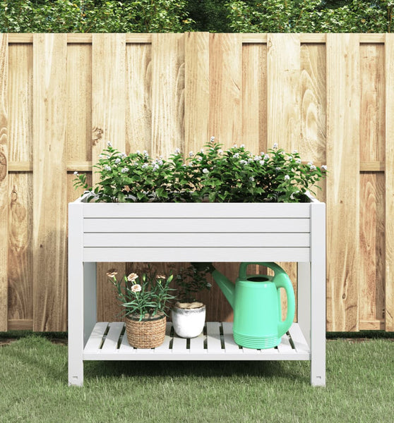 Hochbeet Weiß 110x45x79 cm Polypropylen