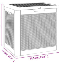 Gartenbox Schwarz 55,5x43x53 cm Polypropylen