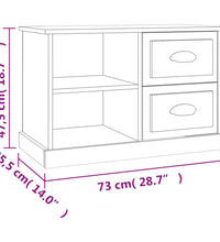 TV-Schrank Weiß 73x35,5x47,5 cm Holzwerkstoff